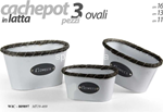 cachepot latta ovale set 3pz 11/13/16cm