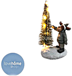 lovehome cervo con albero cm. 11x9x21
