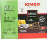 kimbo caffe' 50 cialde + kit espresso napoletano formula bar