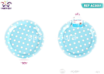 party go piattini pois blu cm.23 pz.6