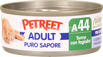 petreet scatoletta gatto a44 puro sapore in acqua di tonno fagiolini 7