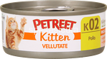 petreet scatoletta gatto kitten k02 vellutate pollo 60gr