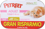 petreet scatoletta gatto a07 gran risparmio tonno rosa patate 6x70gr