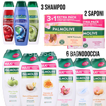 set palmolive naturals special beauty box - 6 bagnoschiuma, 3 shampoo, 2 saponette