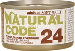 natural code 24 tonno, manzo e verdure gr.85