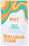 natural code p07 pollo, manzo e verdure gr.70