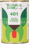 natural code 401 pollo, salmone e carote gr.400