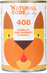 natural code 408 agnello, riso basmati e mango gr.400