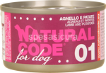 natural code dog 01 agnello e patate gr.85