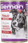 gemon adult medium bocconi con manzo e fegato gr.415