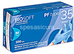 biosoft guanti nitrile blu m pz.100