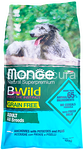 monge bwild grain free all breeds adult acciughe, patate e piselli 12k