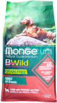 monge bwild grain free all breeds adult agnello, patate e piselli 12kg