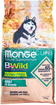 monge bwild grain free all breeds adult salmone con piselli 12kg