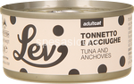 lev lattine umido gatto 100% naturale tonnetto ed acciughe 70gr 