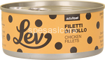 lev lattine umido gatto 100% naturale filetto di pollo 140gr 