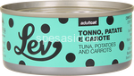 lev lattine umido gatto 100% naturale tonno patate e carote 140gr 
