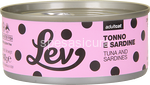 lev lattine umido gatto 100% naturale tonno e sardine 140gr 