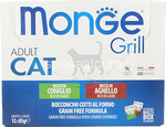 monge grill adult cat bocconc. coniglio e agnello 12 buste x 85 gr.