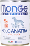 monge monoproteico cane 100% anatra 400 gr