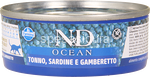 farmina n&d gatto ocean tonno, sardine e gamberetti 70gr