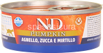 farmina n&d gatto pampkin agnello, zucca e mirtillo 70gr