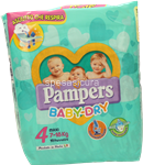 pampers baby-dry maxi taglia 4 per 7-18 kg - 19 pannolini