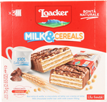 loacker choco & milk cereals gr.26x3                        