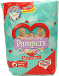 pampers baby-dry mutandino extralarge taglia 6 per 15+ kg - 14 pz