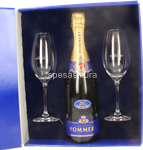 pommery champagne brut ml.750+2 bicchieri
