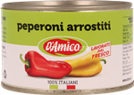peperoni arrostiti in scatola d'amico 100% italiani - 400 gr