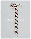 l.esp. bastone glitter bianco/rosso 22cm