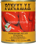 pomodori pelati italiani pomilia in succo di pomodoro - lattina da 800 gr