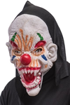 maschera clown gomma c/cappuccio 01372