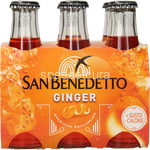 ginger san benedetto analcolico in bottigline di vetro + gusto - calorie - 6 x 100 ml