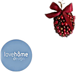 lovehome decoro palla rossa d.10
