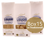 box 15 confezioni: pasta di gragnano le tradizionali igp liguori