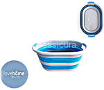 lovehome cesta bucato pieghevole 63x24x46