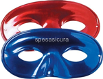 maschera domino plastica metall 74021