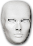 maschera viso bianco da pitturare 00170