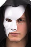 maschera mezzo viso bianca 00256
