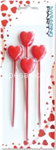 candeline cuore rosso 4pz 0996