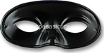 maschera domino plastica nero 01201
