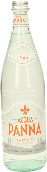 Compra Acqua Panna acqua minerale naturale in bottiglia di vetro 4x 75cl a  un prezzo conveniente