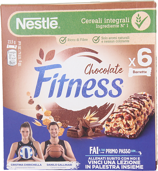 Cereali integrali Fitness Nestlè con cioccolato fondente gr.375 