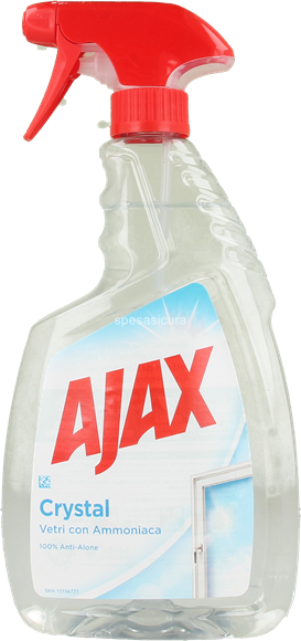Ajax - Detersivo Crystal Clean, per Vetri, Con Ammoniaca, 100