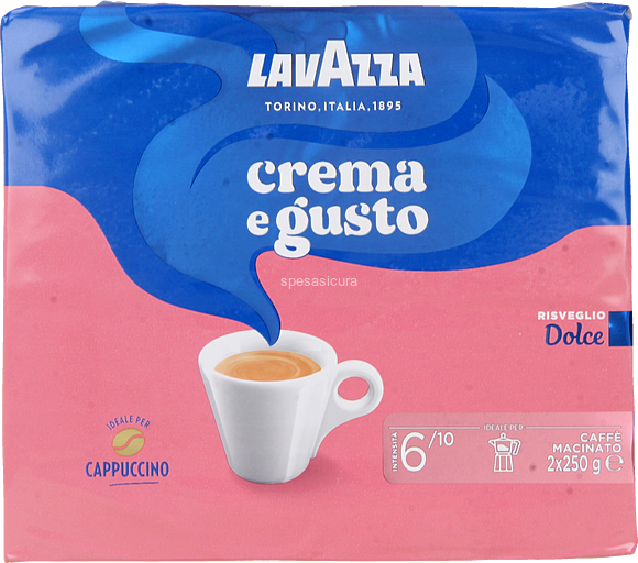 Lavazza, Crema e Gusto Dolce Caffè Macinato - 250 g