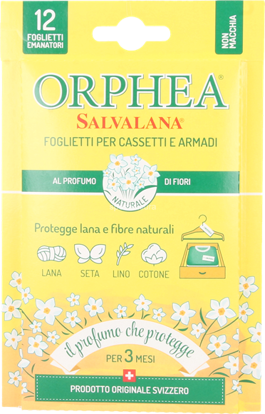 ORPHEA Salvalana - Foglietti per cassetti e armadi al profumo