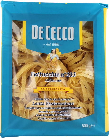 Fettuccine n. 233 De Cecco in Nidi a Lenta Essiccazione - 500 gr - Acquista  Online Pasta De Cecco di tutti i formati in offerta!