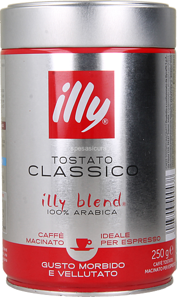 Illy Caffè Macinato Tostato Classico 100% Arabica gr. 250